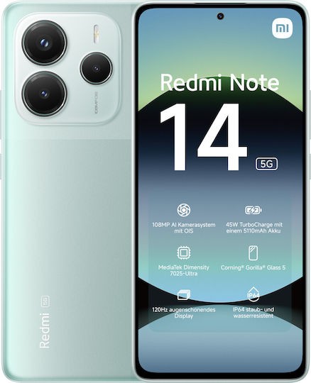 Xiaomi Redmi Note 14 5G 8GB_256GB Coral Green